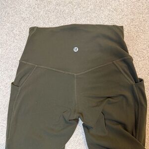 Align High-Rise Pant - Dark Olive - size 4 28”